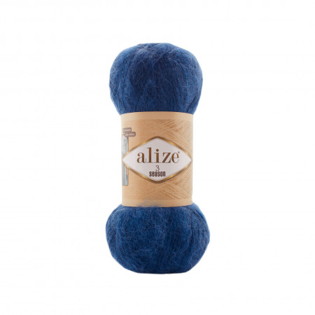 Farbe 409 dunkelblau  - Alize 3 Season - Wolle-Mohair-Gemisch - 100g