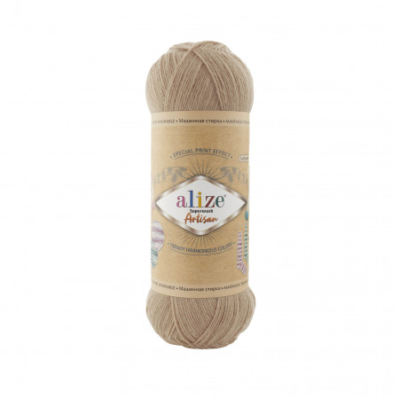 Farbe 431 beige - Alize Superwash Artisan Sockenwolle 100g