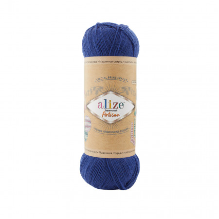 Farbe 797 blau - Alize Superwash Artisan Sockenwolle 100g