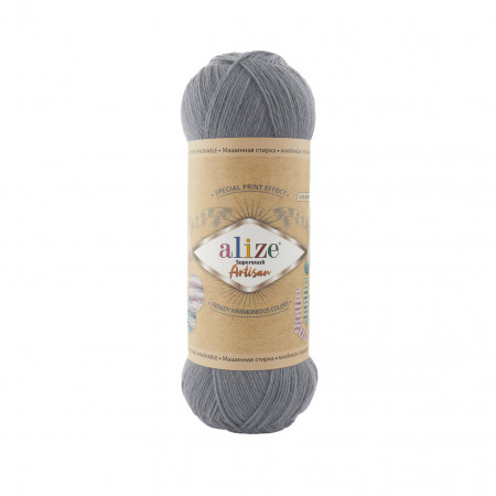 Farbe 836 grau - Alize Superwash Artisan Sockenwolle 100g