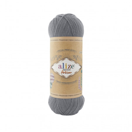 Farbe 836 grau - Alize Superwash Artisan Sockenwolle 100g