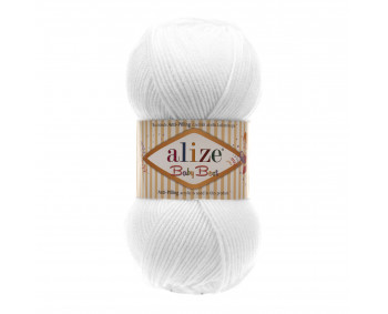 Alize Baby Best  - 100g - Farbe 55 weiss