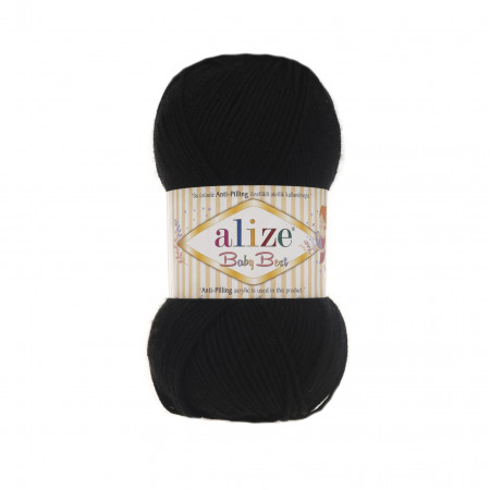 Alize Baby Best  - 100g - Farbe 60 schwarz