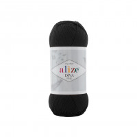 Farbe 60 schwarz - ALIZE Diva Fine Microfaser 100g
