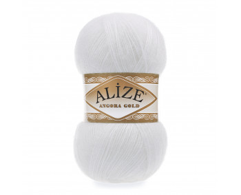 Farbe 55 weiß - Alize Angora Gold Uni 100g