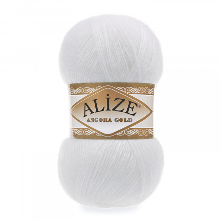 Farbe 55 weiß - Alize Angora Gold Uni 100g