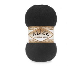 Farbe 60 schwarz - Alize Angora Gold Uni 100g