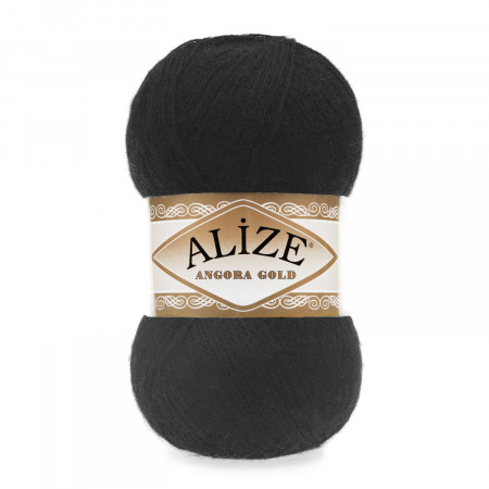 Farbe 60 schwarz - Alize Angora Gold Uni 100g