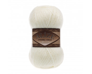 Farbe 01 cream - Alize Angora Gold Simli 100g