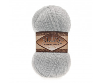 Farbe 21 grau - Alize Angora Gold Simli 100g
