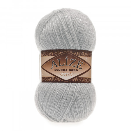 Farbe 21 grau - Alize Angora Gold Simli 100g