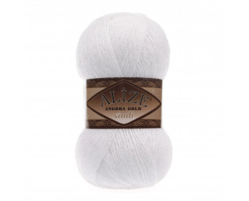 Farbe 55 weiß - Alize Angora Gold Simli 100g