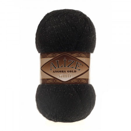 Farbe 60 schwarz - Alize Angora Gold Simli 100g