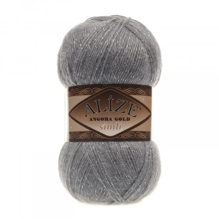 Farbe 87 mittelgrau - Alize Angora Gold Simli 100g