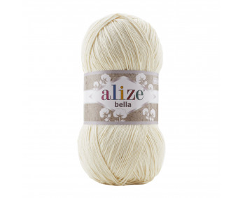 Farbe 01 creme - ALIZE Bella Uni 100g Baumwolle