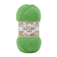 Farbe 455 grün - ALIZE Bella Uni 100g Baumwolle