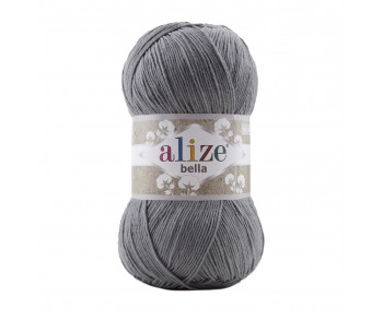 Farbe 87 mittelgrau - ALIZE Bella Uni 100g Baumwolle