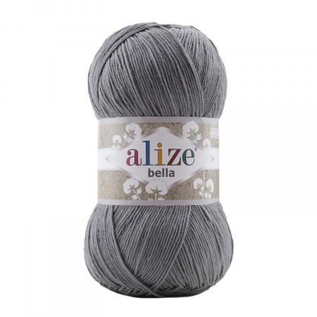 Farbe 87 mittelgrau - ALIZE Bella Uni 100g Baumwolle