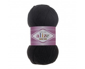 Farbe 60 schwarz - ALIZE Cotton Gold Uni 100g