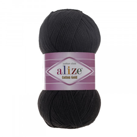 Farbe 60 schwarz - ALIZE Cotton Gold Uni 100g