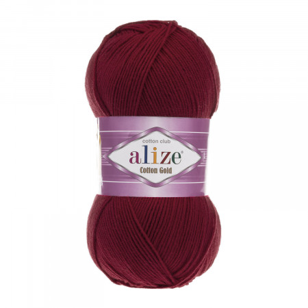 Farbe 390 cherry - ALIZE Cotton Gold Uni 100g