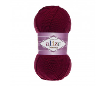Farbe 57 weinrot - ALIZE Cotton Gold Uni 100g
