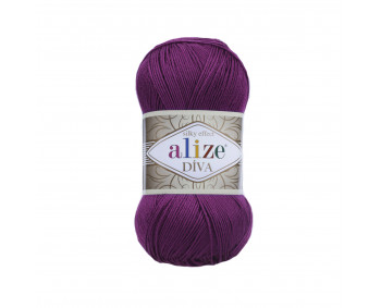 Farbe 297 pflaume - ALIZE Diva Uni Microfaser 100g