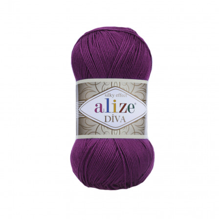 Farbe 297 pflaume - ALIZE Diva Uni Microfaser 100g