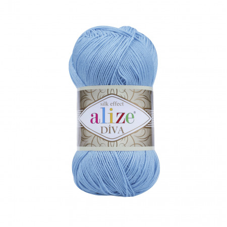 Farbe 346 hellblau - ALIZE Diva Uni Microfaser 100g