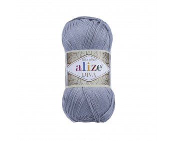 Farbe 355 grau - ALIZE Diva Uni Microfaser 100g