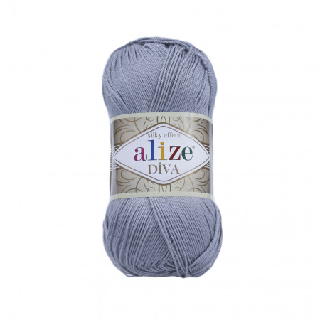 Farbe 355 grau - ALIZE Diva Uni Microfaser 100g