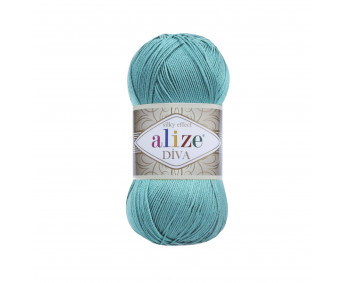 Farbe 376 cyan - ALIZE Diva Uni Microfaser 100g