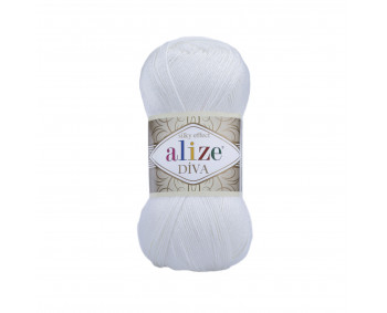 Farbe 55 weiss - ALIZE Diva Uni Microfaser 100g