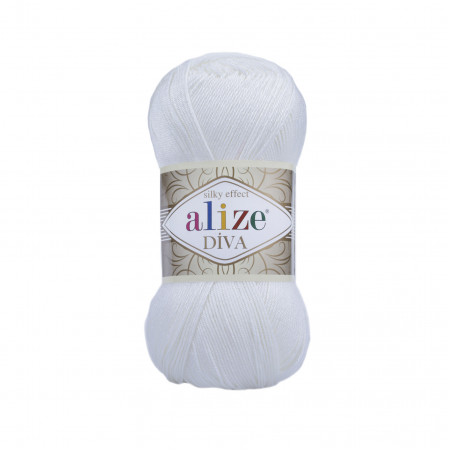 Farbe 55 weiss - ALIZE Diva Uni Microfaser 100g