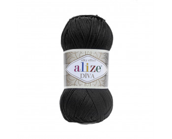 Farbe 60 schwarz - ALIZE Diva Uni Microfaser 100g