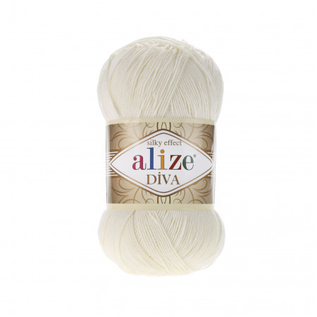 Farbe 62 cream - ALIZE Diva Uni Microfaser 100g