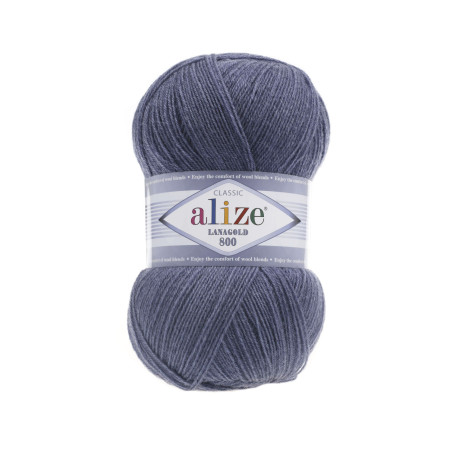 Farbe 203 denim melange- Alize Lanagold 800 - 100g