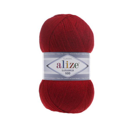 Farbe 56 rot - Alize Lanagold 800 - 100g