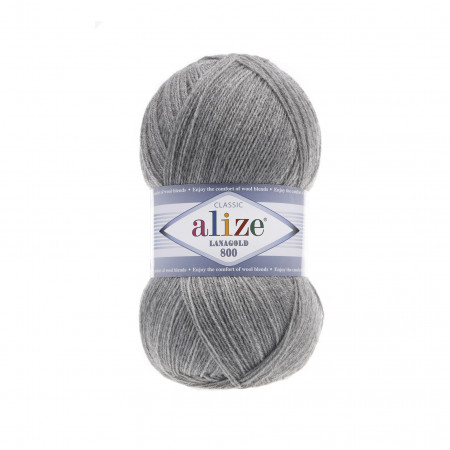 Farbe 21 grau - Alize Lanagold 800 - 100g