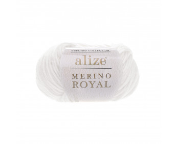 Farbe 55 weiss - Alize Merino Royal 50g - Premium Collection