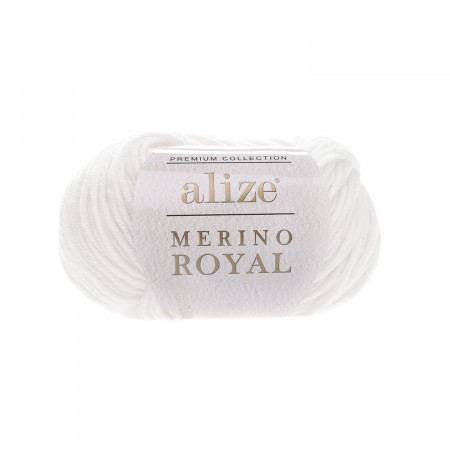 Farbe 55 weiss - Alize Merino Royal 50g - Premium Collection