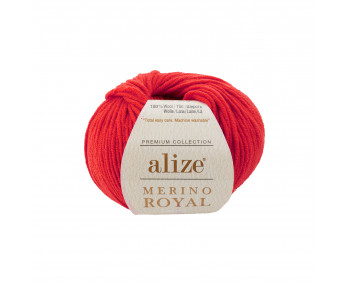 Farbe 56 rot - Alize Merino Royal 50g - Premium Collection