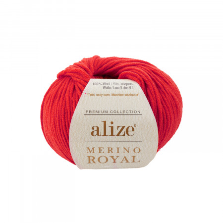 Farbe 56 rot - Alize Merino Royal 50g - Premium Collection