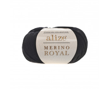 Farbe 60 schwarz - Alize Merino Royal 50g - Premium Collection