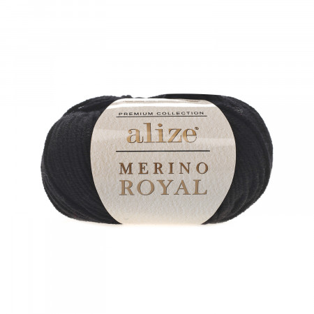 Farbe 60 schwarz - Alize Merino Royal 50g - Premium Collection