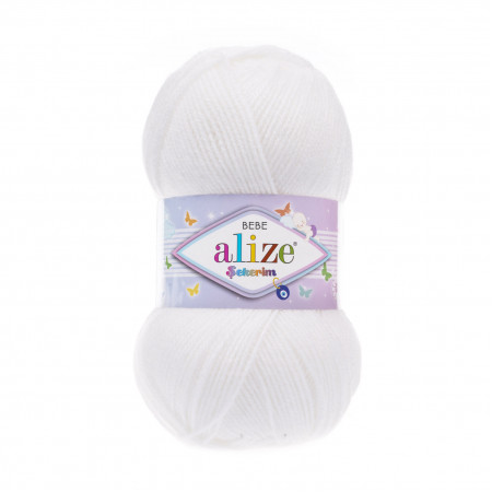 Farbe 55 weiss - ALIZE Sekerim Baby Uni 100g