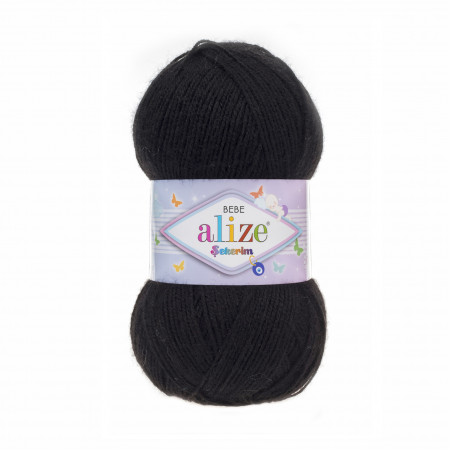 Farbe 60 schwarz - ALIZE Sekerim Baby Uni 100g