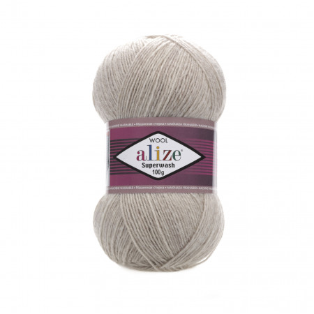 !Farbe 152 beige melange - Alize Superwash100 Sockenwolle 100g