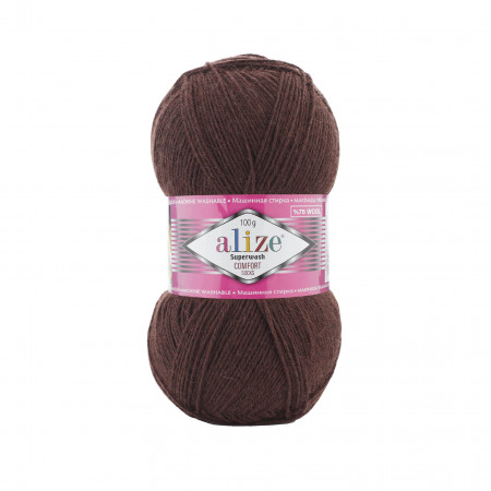!Farbe 845 dunkelbraun - Alize Superwash100 Sockenwolle 100g
