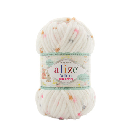 Farbe 8110 - Alize Velluto Mini Colors 100g - Chenille Garn